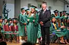 En stolt Emma kunne gå uteksaminert av Greenwich Central School.