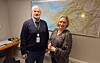 Kommunedirektør Karl-Anton Swensen og kommuneoverlege Berit Jensen Grandaunet.