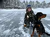 Håkon Helstad Berntsen og hunden Shira hadde en topp dag på Fallbekkvatnet.