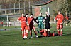 Det ble en hard kamp for Rørvik. Her blir Magnus Valø liggende mens lagkameratene bekymret ser på. F.v. Peder Eiden, Aleksander Sønnesyn (bak), Henrikas Bublikauskas, Edvin Valla og Henrik Bratland.