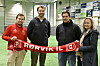 Tobias Vikan, Jonas Williksen, Tor Helge Johansen fra RIL og Kristin Moe Fjær fra Sparebank1 SMN gleder seg over å kunne fylle hallen med aktiviteter.