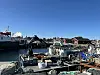 Havneområdet på Skei fotografert i sommer.