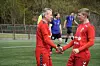 Halvard valø (t.v.) fikk sin debut for Rørvik A-lag i helgens kamp mot Verdal. Her sammen med Kasper Engesvik.