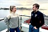 Leder i Rørvik idrettslag Tobias Viken og klyngeleder InnovArena Ragnhild Andersen.