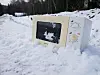 Her har mikroen stått i mange dager.