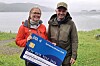 Heidi og Knurt Arne Valø i lykke over mottagelsen som går til Fjukstad Velforening.