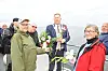 Sentrale aktører i forbindelse med minnemarkeringa. f.v. Turid Møllersen, lederi Vikna historielag, Brit karin Theimann, leder i Nærøy historielag, Amund Hellesø, ordfører i Nærøysund kommune og tidligere ordfører i Vikna, Else Hansvik Storsul.