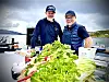 Lars Erik Vesterdal og Robert Mære lager mat-TV fra Ytre Namdal.