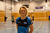 Bente Estil deltok på volleyballtrening med frivilligheten i Liernehallen.