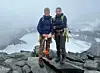 Lina og Martine fra Terråk koste seg på leir.