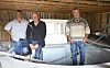 Bjørnar Barø, Peter Johansen og Stein Åge Jakobsen håper å få 'Gammelonkel' ut på bølgene blå igjen.