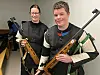 Mamma Berit Hatland Jenssen og sønnen Sindre Jenssen skjøt side om side for første gang i stevnesammenheng.