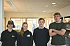 Fikk lære ved å leve i en ny kultur: VG2-elevene ved landbruk Annika-Gritt Boldt, Benedicte Sofie Larsen Walør, Mikkel Andreas Stevik og Kristoffer Husvik bodde hos vertsfamilier i Nederland som en del av internasjonal praksis.