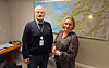 Kommunedirektør Karl-Anton Swensen og kommuneoverlege Berit Jensen Grandaunet.