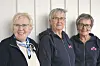 Fra venstre: Margit Solheim , Bente Moe Forås og Janne Johansen Moe har viet enormt mye tid til frivilligheten gjennom Rørvik Sanitetsforening.