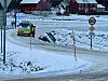 Heldigvis gikk det bra med føreren av denne bilen.