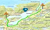 Omkjøring via grønn strek.
