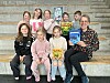 Gravvik-elever møtte Bjørn Ousland: Hedda Finseth, Celina Eiternes, Helle FInset, Storm Fagerås, Elliot Øvereng. Foran Annabelle Fischer, Anna Finseth, Madelene Lundseng Holthe.