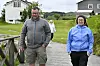 Ordfører Svein Pettersen og folkehelsekoordinator Beate Johansen i front for stafetten.