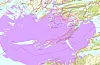 Kartet viser 5G-dekningen i lilla farge.