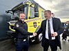 Enhetsleder for brann og redning i Nærøysund kommune, Martin Øie Lauten og ordfører i Nærøysund, Amund Hellesø.