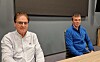 Styreleder Roy H Ottesen (til venstre), og vaktmester Aksel-Johan Strømsnes er kjempefornøyd med resultatet etter oppussingen.