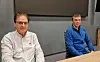 Styreleder Roy H Ottesen (til venstre), og vaktmester Aksel-Johan Strømsnes er kjempefornøyd med resultatet etter oppussingen.