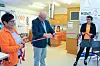 Daværende ordfører Steinar Aspli stod for åpningen av HUNT-prosjektet i 2018. Her flankert av stasjonssjef Gro Søreng (t.v.) og prosjektleder Vigdis Hjulstad Belbo (t.h.) Nå starter et nytt prosjekt.