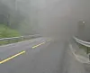 Røyk i tunnel. Illustrasjonsbilde Statens vegvesen.