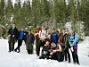 12 av friluftgruppas 13 elever samlet.