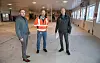 VEKST: Fra venstre Kjetil Lindgjerdet (prosjektmedarbeider Val FoU), Eskil Laukvik (konsernleder fabrikk SbH) og Halvor Mortensen (styreleder BioTA) i lokalene på Marøya som nå blir arena for framtidsrettet symbiose mellom blå og grønn næringsutvikling.