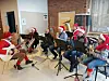 En gruppe fra korpset sørget for julemusikk.