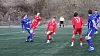 Rørvik presset høyt, så bortelaget gjorde feil. Ørjan Bondø (f.v.), Trym Ovesen og Sølve Torsvik.