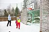 Fulltreffer for målscoring i basketballnettet.
