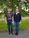 Samspilllærer og ny dirigent i Kolvereid Skolekorps, Øyvind Nordstrand og Camilla Strøm Johansen som er styreleder i Kolvereid skolemusikk.