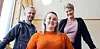 Ledertrioen i Nærøysund SV. Fra venstre Frode Setran, Eline Devik og ordførerkandidat Merethe Lervåg.