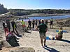 Instruktør og fagutvikler ved ambulansene, Kari-Janne Williksen ledet øvelsen med elevene.