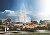 Dette er siste utkast av hvordan Rørvik kirke vil bli seende ut når den står ferdig, sannsynligvis til jul 2019.
