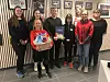 Et utvalg av Nærøy-ambassadører - stolt etter å ha fått utmerkelsen som årets Turbokommune av Trøndelag fylkeskommune ved UKM-regionmønstring i Grong: Heidi Halsen (deltager kunst), Henriette Schjelderup (deltager kunst), Signe Flasnes (deltager scene - musikk), Øyvind Nordstrand (UKM-ansvarlig Nærøy), Toralf N Andersen (scenecrew), Sandra Dolmen (deltager scene - musikk), Ragna Strøm-Aakvik (deltager kunst), Kirsti Sæternes (Deltager scene - samfunn/formidling).