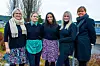 Psykiatrisk sykepleier Bente Finnestrand, klinisk pedagog Therese Rasmussen, psykologer Amie Evjen og Maren Sandnes sammen med seksjonsleder Janne Berit Hellesø fra BUP på Kolvereid.