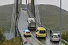 Det dannet seg fort køer på begge sider av brua som følge av hendelsen.