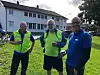 Arnt Myrvold, Pål Sæther Eiden og Bjørn Hunnestad i trivelig passiar etter målgang.