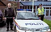 25 år i polititjeneste i Ytre Namdal har det blitt. Her er året 1996 hvor Rune Arstein (t.v.) og Stein Okstad skal ut på patrulje.