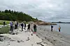 På denne stranden kom vanlige folk i land på når de skulle i kirken.