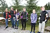 Anna Valan, Thea Sørenmo, Vilde Wahl, Lukas Lande, Alvilde og Asbjørn Engstad Moe klare for skyting.