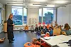 Forestillingene hennes var veldig varierte. Man fikk foredrag, konsert og diktlesning i løpet av rundt 40 minutter. Her fra når hun besøkte Nærøy ungdomsskole.