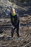 Ole Stavran fra Bindal i gang med planting av Norsk gran på Lauga.