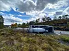 Ulykken skjedde på toppen av bakken opp fra Blåvatnet.