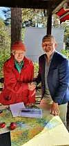 Olav Thon og Roald Dolmen sammen om felles oppdrettsprosjekt på Træna.