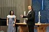 Charlotte Fongen og Magne Fremmelid viste innlevelse og musikkglede da de underholdt i Rørvik kirke.